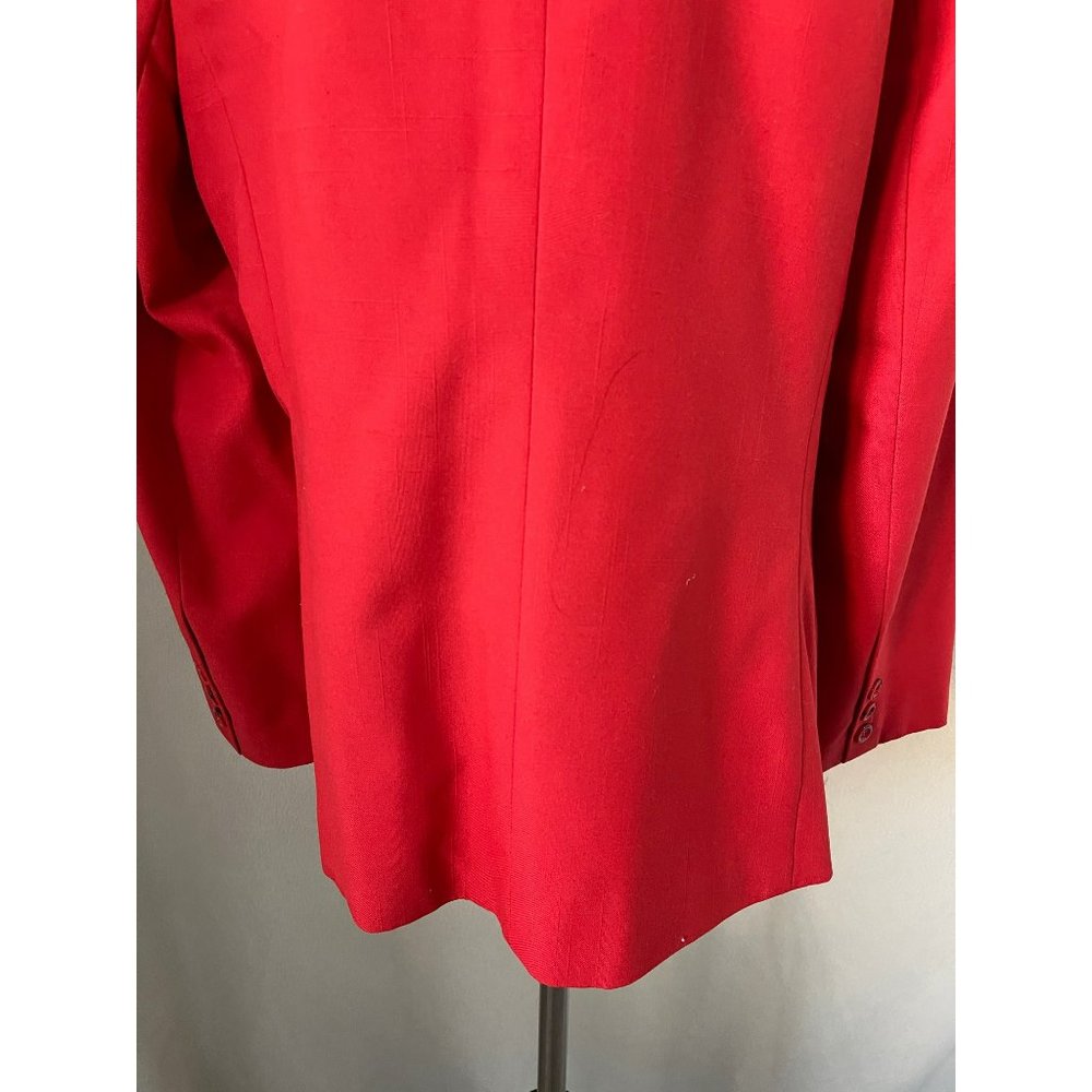Changing Scene Vintage Women's Red Textured 2-Button Front Blazer - Picture 6 of 11